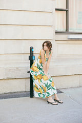 Vestido Resortado Limones