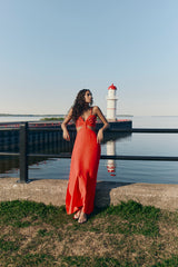 Vestido MARIA CONCHITA – Salmón