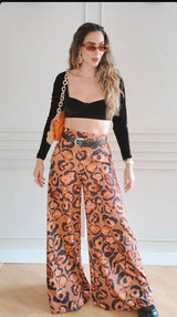 Pantalon Leopardo Cafe