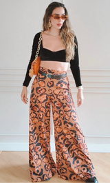 Pantalon Leopardo Cafe