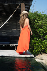 Vestido Salmon Encaje