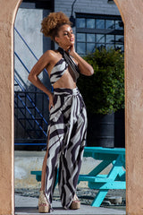 Pantalon Zebra (crudo y negro )