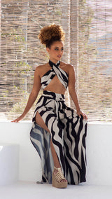 Pantalon Zebra (crudo y negro )