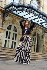 Pantalon Zebra (crudo y negro )