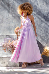 Vestido Lila Trenzado