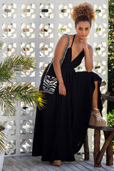 Vestido Negro Trenzado