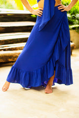 Pareo / falda boleros azul