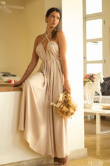 Vestido Beige trenzado