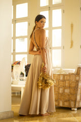 Vestido Beige trenzado
