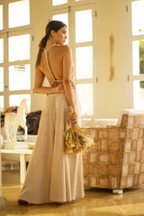 Vestido Beige trenzado