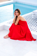 Vestido Talla única rojo unicolor