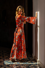 Vestido medio hombro otoño