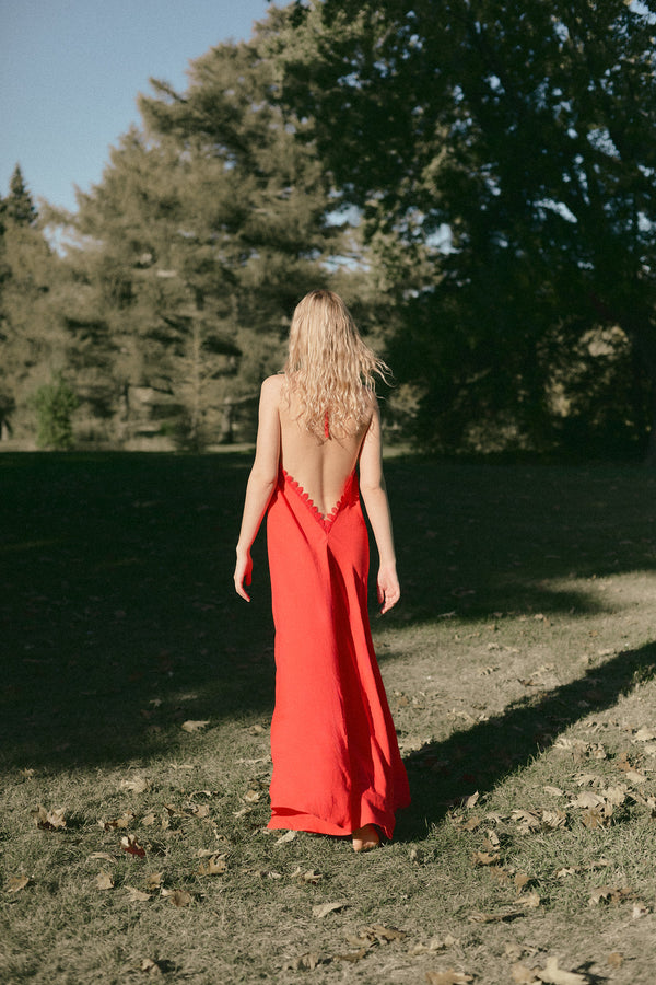 Vestido Salmon Encaje