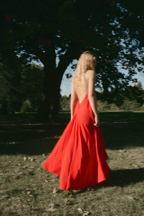 Vestido Salmon Encaje