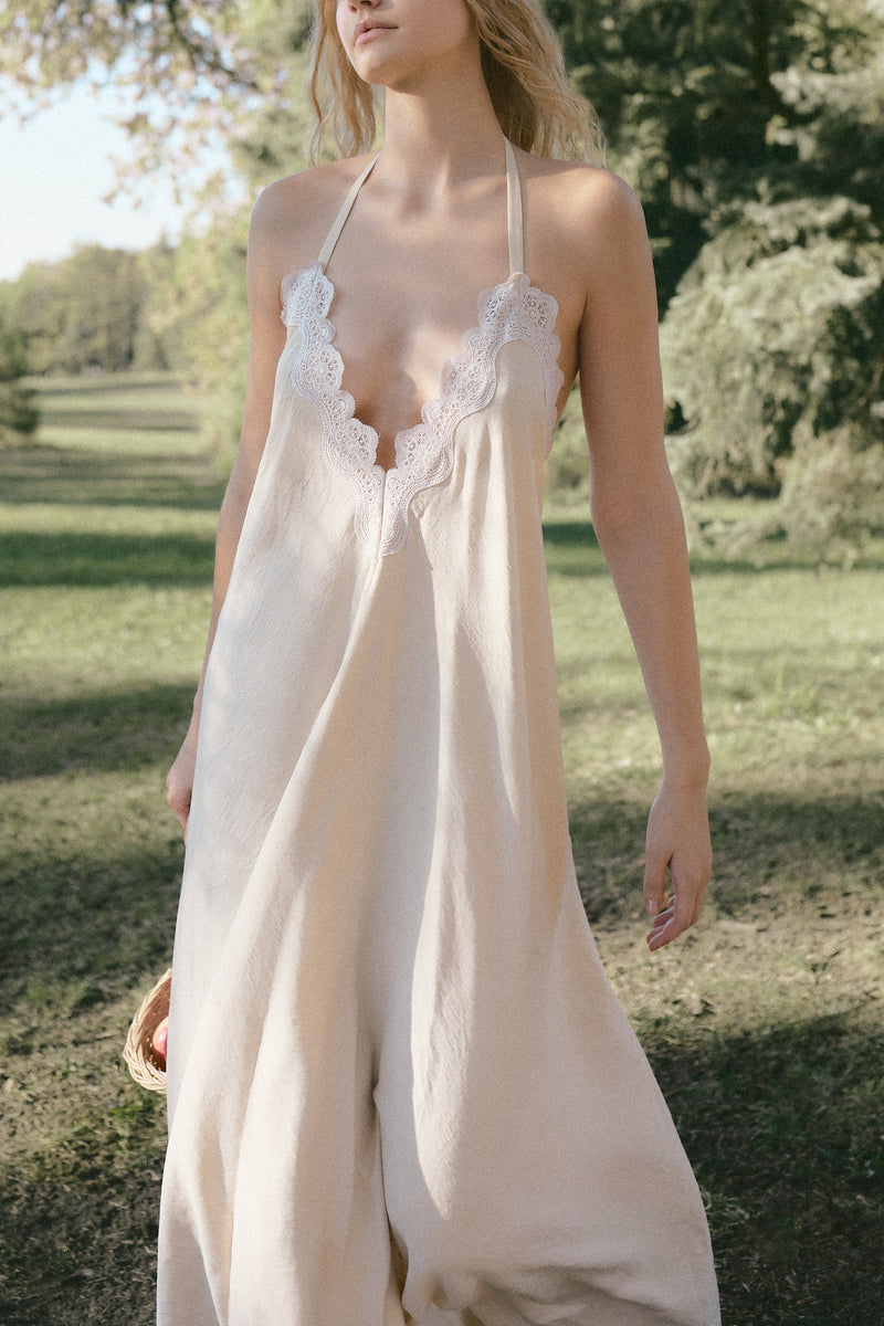 Vestido Crudo Encaje