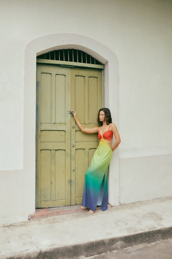 Vestido cut out  atardecer