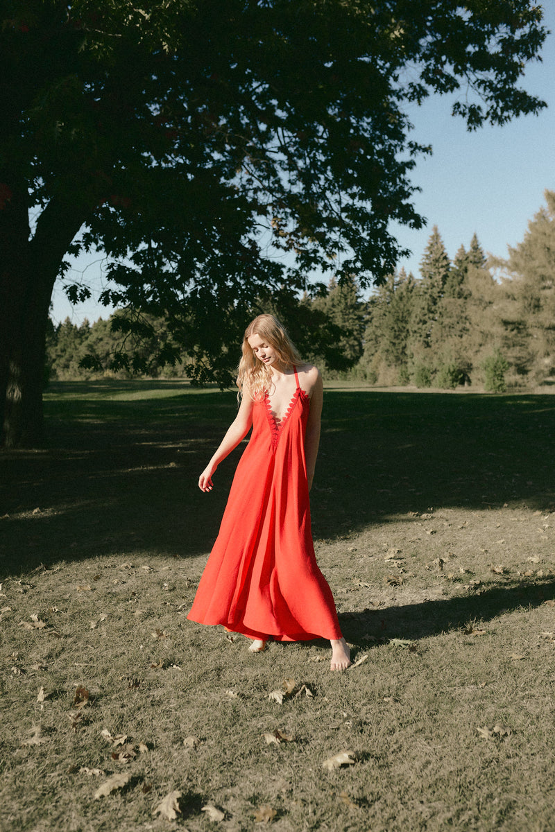 Vestido Salmon Encaje