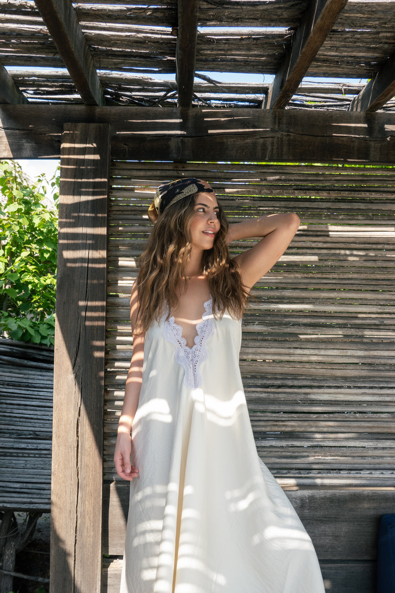 Vestido Crudo Encaje
