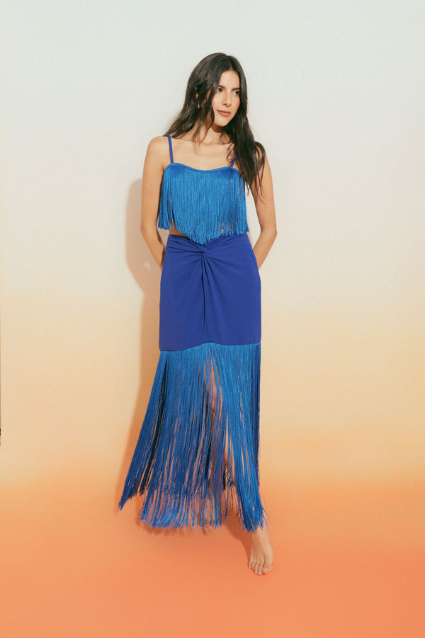 Top Flecos Azul