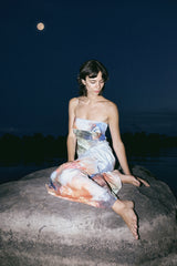 Vestido Largo Strapless Lunar