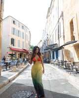 Vestido cut out  atardecer