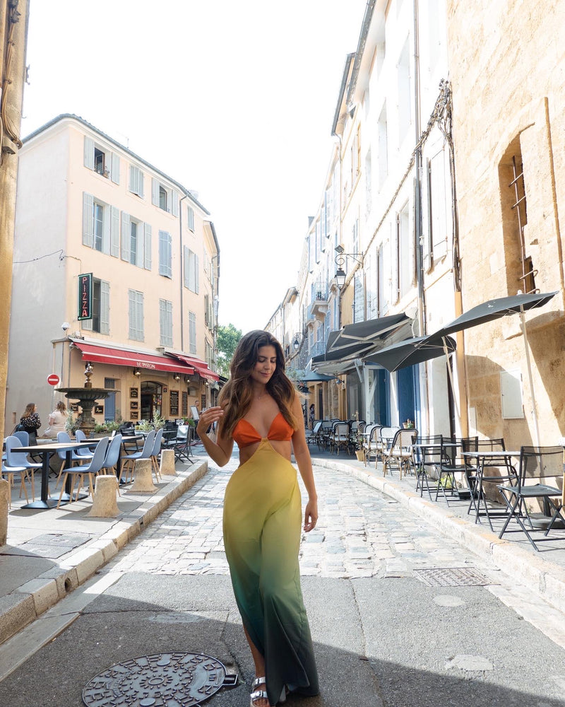 Vestido cut out  atardecer