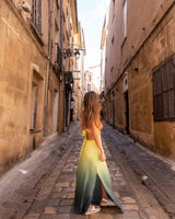 Vestido cut out  atardecer
