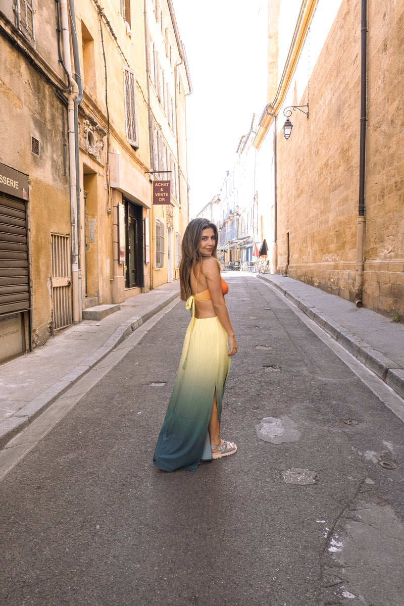 Vestido cut out  atardecer